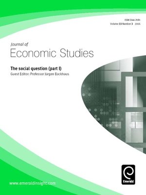 cover image of Journal of Economic Studies, Volume 33, Issue 3